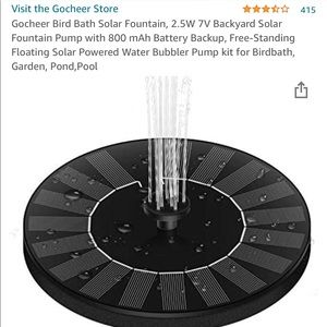 Bird Bath Solar fountain new